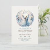 Umarmung aus dem Himmelsgedicht Feiern von Engeln  Einladung (Stehend Vorderseite)