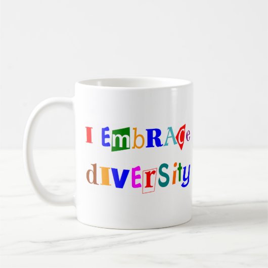Umarmung der Diversity-Tasse Kaffeetasse (Links)
