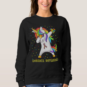Umarmung der Unterschiede Einhorn Dabbing Puzzle A Sweatshirt