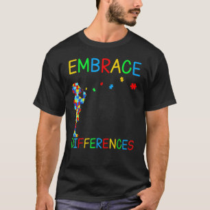 Umarmung der Unterschiede Puzzle Autismus-Bewussts T-Shirt