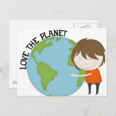 Umarmung der Welt Postkarte (Vorne/Hinten)