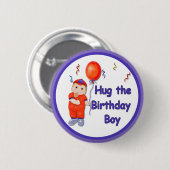 Umarmung des Geburtstags Button (Vorne & Hinten)