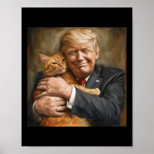 Umarmung einer orangen Katze 2024 Poster