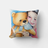 Umarmung eines Bären Kissen (Vorderseite)