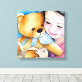 Umarmung eines Bären Leinwanddruck (Insitu (Holzboden))