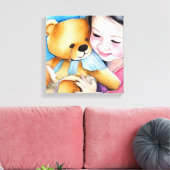 Umarmung eines Bären Leinwanddruck (Insitu (Wohnzimmer))