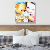 Umarmung eines Bären Leinwanddruck (Insitu (Schlafzimmer))
