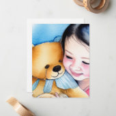 Umarmung eines Bären Mitteilungskarte (Vorderseite/Rückseite Beispiel)