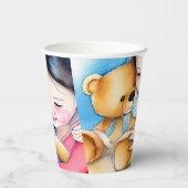 Umarmung eines Bären Pappbecher (Rückseite)