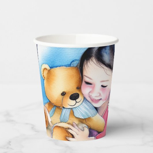 Umarmung eines Bären Pappbecher (Links)