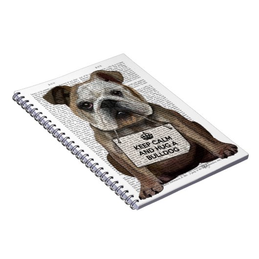 Umarmung eines Bulldots Notizblock (Rechte Seite)