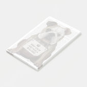 Umarmung eines Bulldots Post-it Klebezettel (angewinkelt)