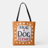 Umarmung eines Hundes heute Tasche (Rückseite)