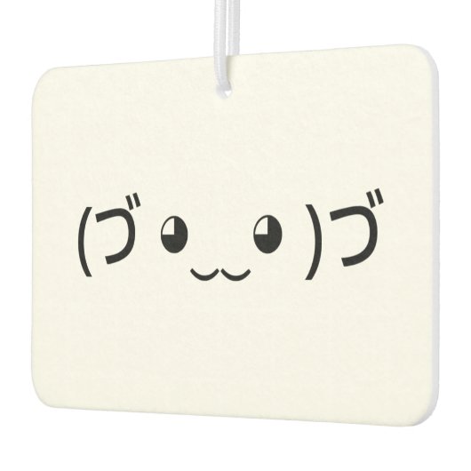 Umarmung Emoticon (づ ◕ ‿ ◕)づ japanischer Kaomoji Autolufterfrischer (Links)