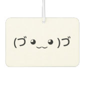 Umarmung Emoticon (づ ◕ ‿ ◕)づ japanischer Kaomoji Autolufterfrischer (Vorderseite)