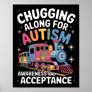 Umarmung für die Akzeptanz des Autismus Tra Poster