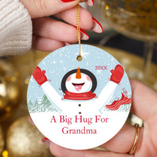 Umarmung für Oma Weihnachten Snowman Ornament