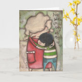 Umarmung - Gruß-Karte Karte (Gelbe Blume)