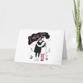 Umarmung Ich vermisse deine Karte, bezaubernde Lie Karte (Vorderseite)