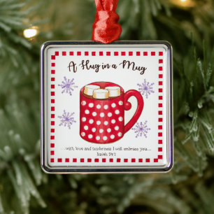 Umarmung in einem Tassescripture-Weihnachten Ornament Aus Metall