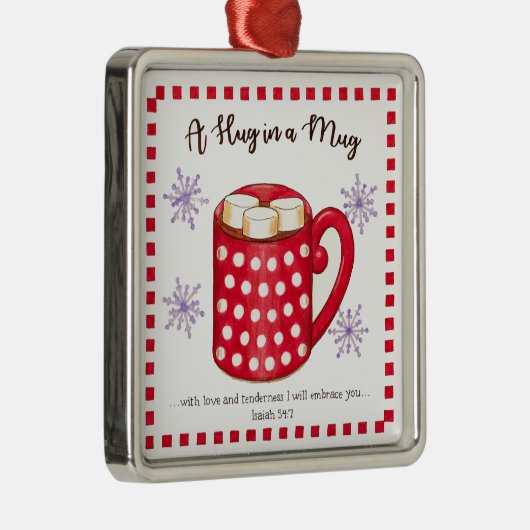Umarmung in einem Tassescripture-Weihnachten Ornament Aus Metall (Rechts)