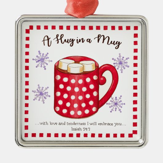 Umarmung in einem Tassescripture-Weihnachten Ornament Aus Metall (Vorne)