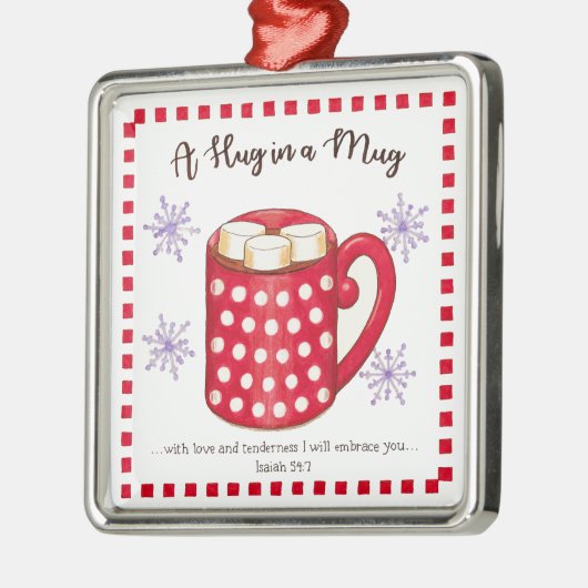 Umarmung in einem Tassescripture-Weihnachten Ornament Aus Metall (Links)