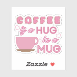 Umarmung in einer Tasse Aufkleber