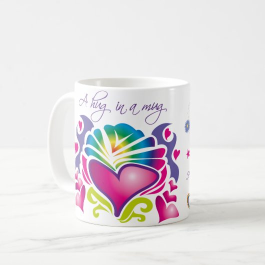 Umarmung in einer Tasse Tasse (Vorderseite Links)