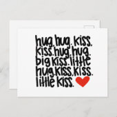 Umarmung. Kiss Kiss Postkarte (Vorne/Hinten)