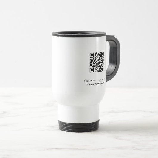 Umarmung mit QR-Code Reisebecher (VorderseiteRechts)
