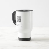 Umarmung mit QR-Code Reisebecher (Vorderseite Links)