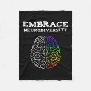Umarmung Neurodiversität Autismus Adhd Asd Regenbo Fleecedecke