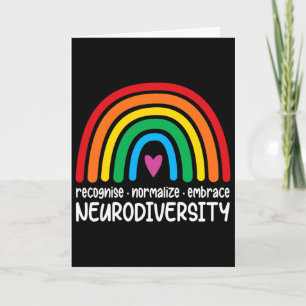 Umarmung Neurodiversitäts-Regenbogen Autismus-Bewu Karte
