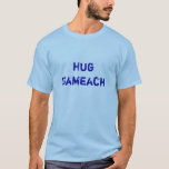 Umarmung Sameach - glücklicher jüdischer T-Shirt<br><div class="desc">Ich habe erhalten viel "ICH BENÖTIGE DAS!!" wenn ich dieses Shirt trage. Der traditionelle Feiertagsgruß ist "Chag Sameach" oder "frohe Feiertage". Jedes jüdische Treffen fängt an und beendet mit Umarmungen, also "Umarmung Sameach!" Die Rückseite sagt, dass "holen Sie sie herein!" Dieses ist das universelle jüdische Feiertags-Shirt, aber Sie wollten ihm...</div>