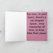 Umarmung Tabby Katzen Begrüßungskarte des Hauses. Karte (Innenseite)