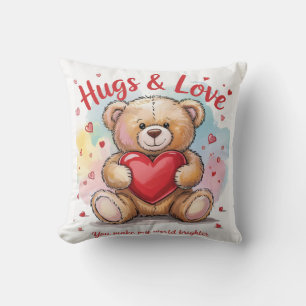 Umarmung und Liebe machen meine Welt heller Kissen