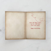 Umarmung von Erdnüssen zum Hochzeitstag Karte (Innenseite)