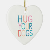 Umarmung von Hunden Keramik Ornament (Rechts)