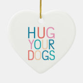 Umarmung von Hunden Keramik Ornament (Hinten)