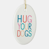 Umarmung von Hunden Keramik Ornament (Rechts)