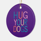 Umarmung von Hunden Keramik Ornament (Links)