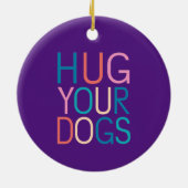 Umarmung von Hunden Keramik Ornament (Hinten)