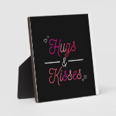 Umarmungen & Küsse für Valentine und ewig Steincoa Fotoplatte (Vorderseite)