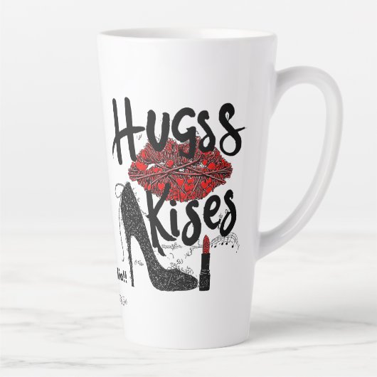 Umarmungen & Küsse Latte Tasse (Rechts)