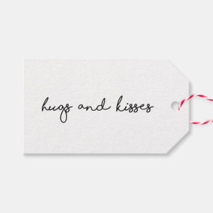 Umarmungen & Küsse   Minimalistischer romantischer Geschenkanhänger