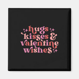 Umarmungen Küsse und Valentinstagswünsche Lustiger Magnet