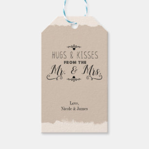UMARMUNGEN & KÜSSE Von DEM MR. & MRS. Vintage-Hoch Geschenkanhänger