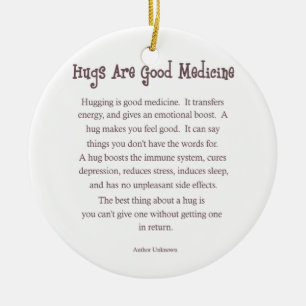 Umarmungen sind gute Medizin-Verzierung Keramikornament
