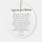 Umarmungen sind gute Medizin-Verzierung Keramikornament (Links)